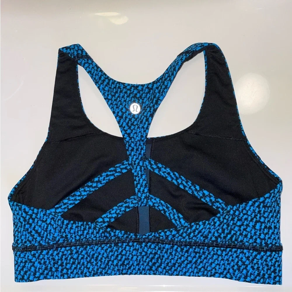 Lululemon Circuit Breaker Bra Scatter Star Beach Blanket Blue Black